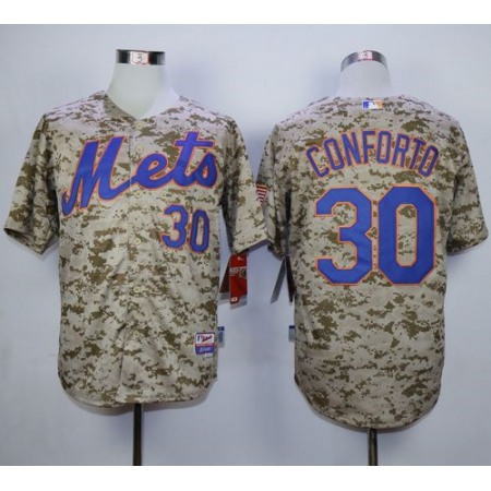 Mets #30 Michael Conforto Camo Alternate Cool Base Stitched MLB Jersey
