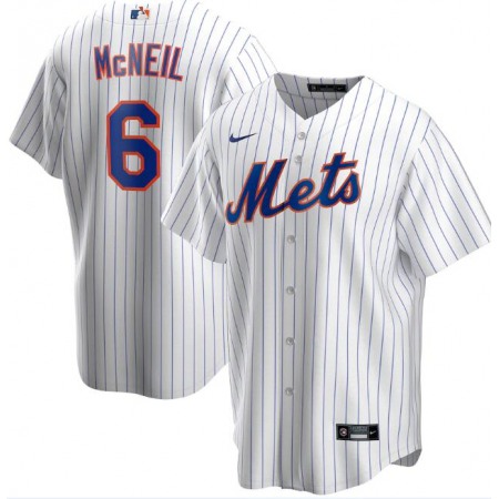 Men's New York Mets #6 Jeff McNeil White Cool Base Stitched Jersey