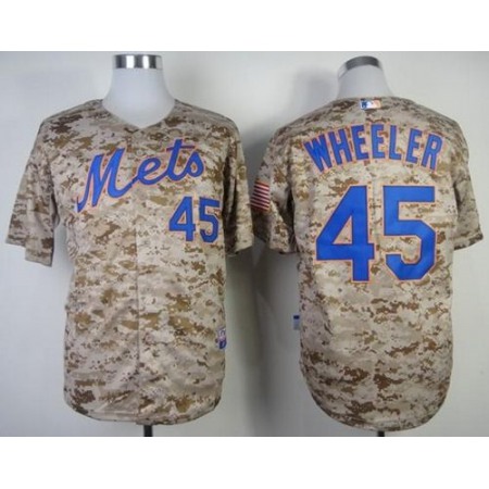 Mets #45 Zack Wheeler Alternate Camo Cool Base Stitched MLB Jersey