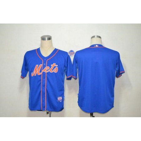 Mets Blank Blue Alternate Home Cool Base Stitched MLB Jersey