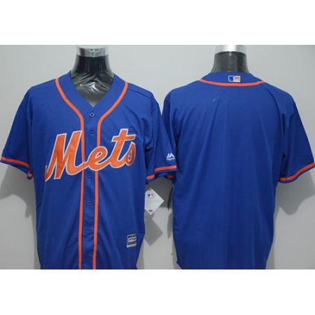 Mets Blank Blue New Cool Base Alternate Home Stitched MLB Jersey