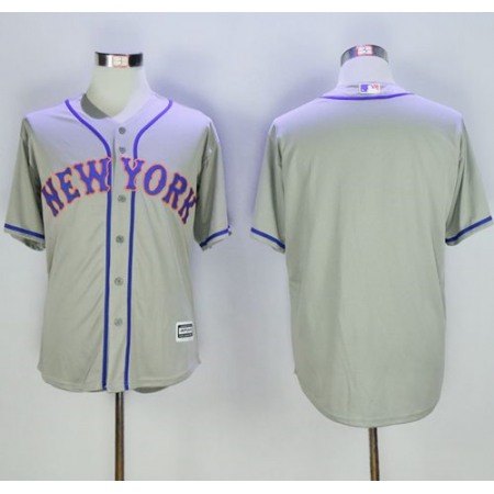 Mets Blank Grey New Cool Base Stitched MLB Jersey