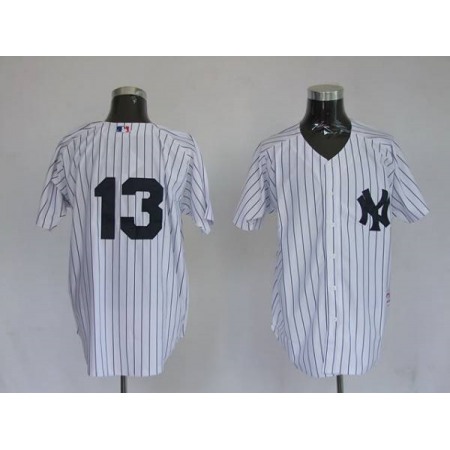 Yankees #13 Alex Rodriguez Stitched White MLB Jersey