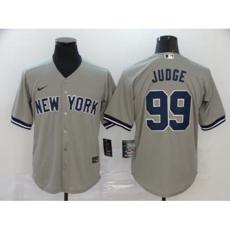 Men's New York Yankees #99 Aaron Judge Grey Cool Base Stitched MLB Jersey