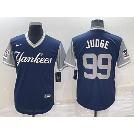 Men's New York Yankees #99 Aaron Judge Navy Stitched Baseball Jersey