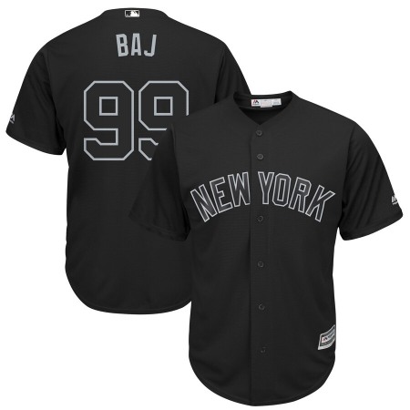 Men's New York Yankees #99 Aaron Judge "BAJ" Majestic Black 2019 Players' Weekend Replica Player Stitched MLB Jersey