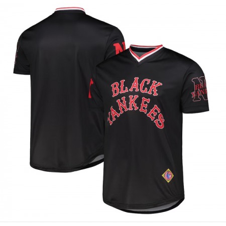 Men's New York Yankees Black V-Neck Stitched Jersey