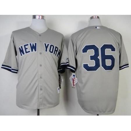 Yankees #36 Carlos Beltran Grey Stitched MLB Jersey