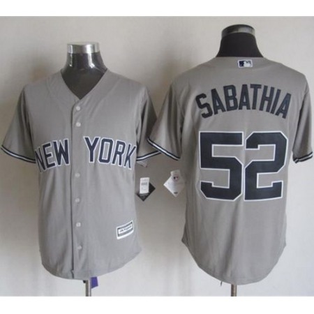 Yankees #52 C.C. Sabathia Grey New Cool Base Stitched MLB Jersey