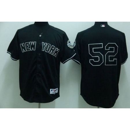Yankees #52 C.C. Sabathia Stitched Black MLB Jersey