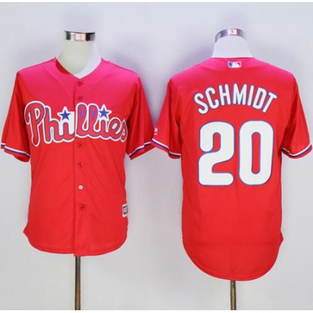 Phillies #20 Mike Schmidt Red New Cool Base Stitched MLB Jersey