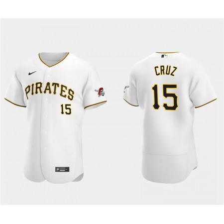 Men's Pittsburgh Pirates #15 Oneil Cruz White Flex Base Stitched Baseball Jersey