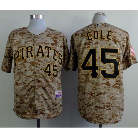 Pirates #45 Gerrit Cole Camo Alternate Cool Base Stitched MLB Jersey