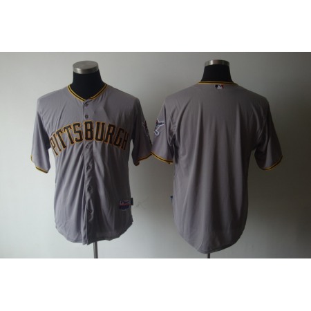 Pirates Blank Grey Cool Base Stitched MLB Jersey