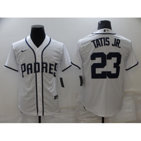 Men's San Diego Padres #23 Fernando Tatis Jr. White Cool Base Stitched Jersey