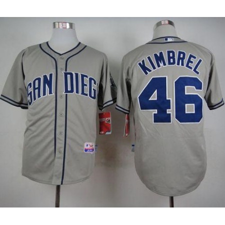 Padres #46 Craig Kimbrel Coffee Grey Cool Base Stitched MLB Jersey