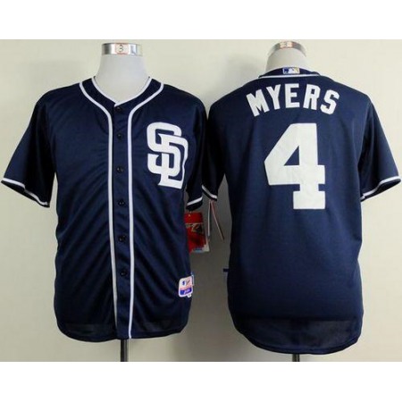 Padres #4 Wil Myers Dark Blue Alternate 1 Cool Base Stitched MLB Jersey