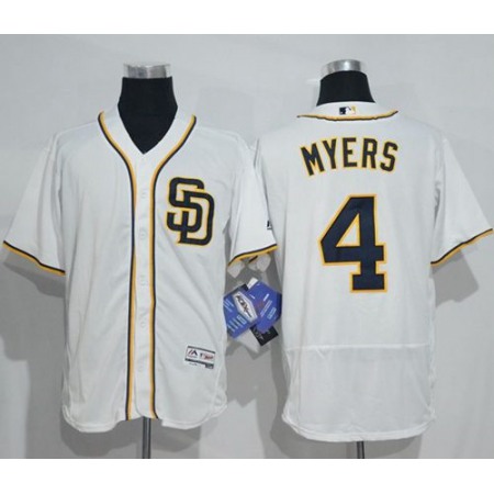 Padres #4 Wil Myers White Flexbase Authentic Collection Stitched MLB Jersey