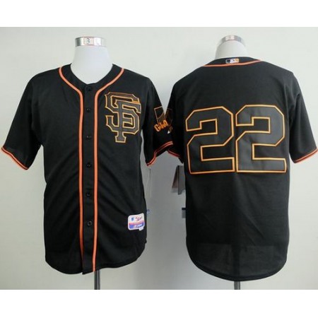 Giants #22 Jake Peavy Black Alternate Cool Base Stitched MLB Jersey