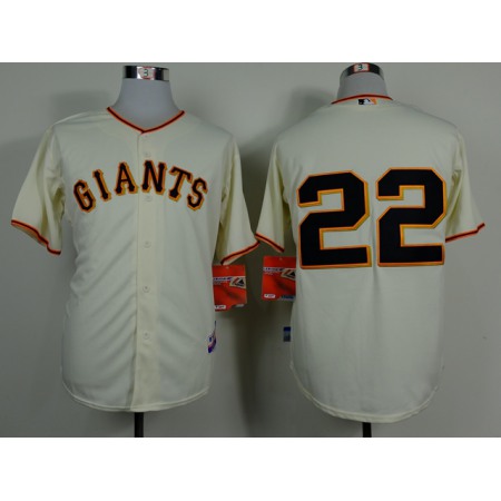Giants #22 Will Clark Cream Home Cool Base Stitched MLB Jersey