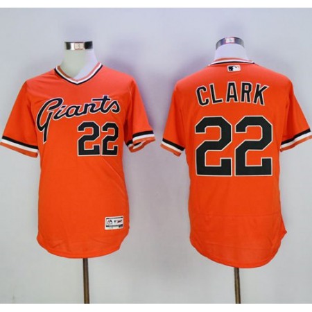 Giants #22 Will Clark Orange Flexbase Authentic Collection Cooperstown Stitched MLB jerseys