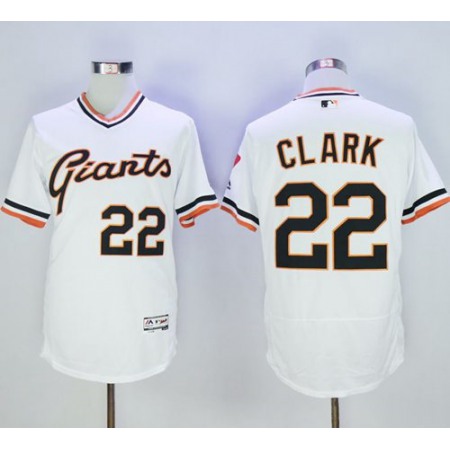 Giants #22 Will Clark White Flexbase Authentic Collection Cooperstown Stitched MLB Jersey