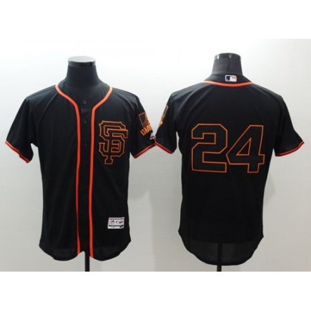 Giants #24 Willie Mays Black Flexbase Authentic Collection Alternate Stitched MLB Jersey