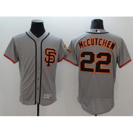 Men's San Francisco Giants #22 Andrew McCutchen Gray Flexbase Stitched MLB Jersey