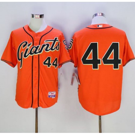 Giants #44 Willie McCovey Orange Cool Base Stitched MLB Jersey