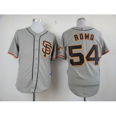 Giants #54 Sergio Romo Grey Cool Base Road 2 Stitched MLB Jersey