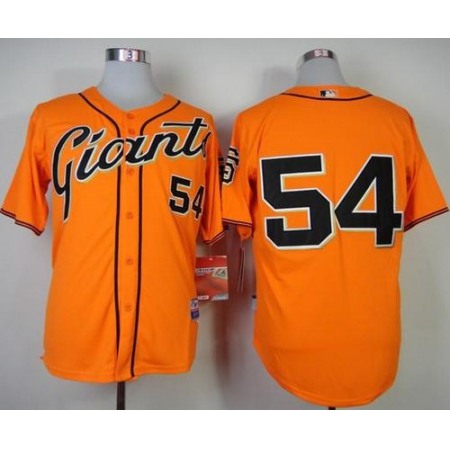 Giants #54 Sergio Romo Orange Cool Base Stitched MLB Jersey