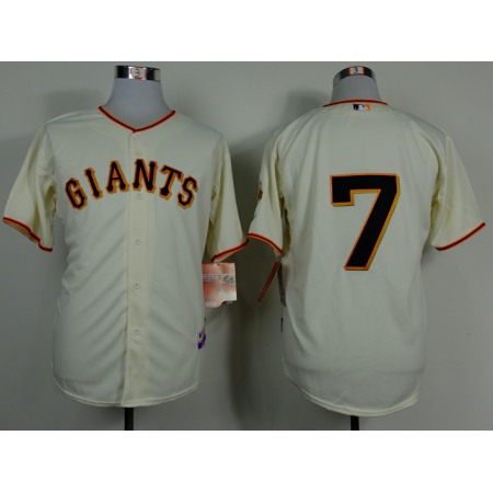 Giants #7 Gregor Blanco Cream Home Cool Base Stitched MLB Jersey