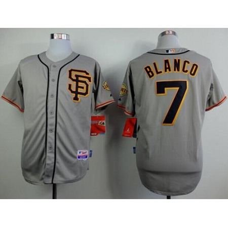 Giants #7 Gregor Blanco Grey Road 2 Cool Base Stitched MLB Jersey