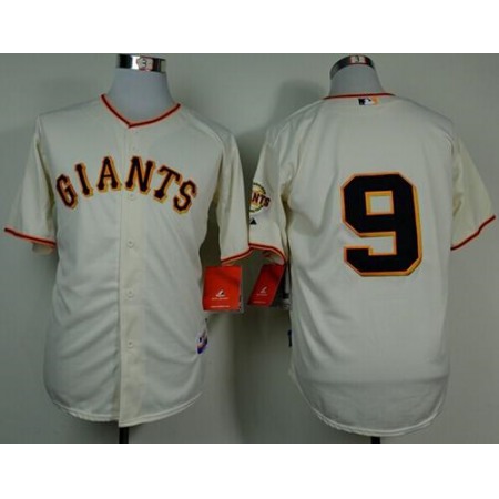 Giants #9 Brandon Belt Cream Cool Base Stitched MLB Jersey