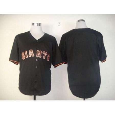 Giants Blank Black Fashion Stitched MLB Jersey
