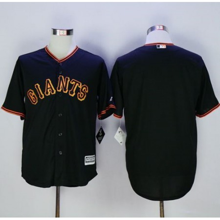 Giants Blank Black New Cool Base Fashion Stitched MLB Jersey
