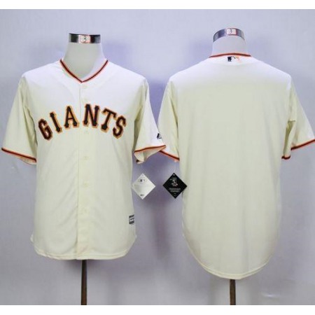 Giants Blank Cream Home New Cool Base Stitched MLB Jersey