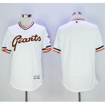 Giants Blank White Flexbase Authentic Collection Cooperstown Stitched MLB Jersey