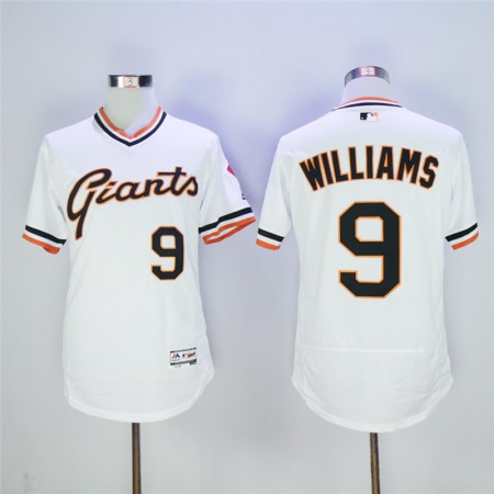 Men's San Franciscoc Giants #9 Matt Williams White Cool Base Cooperstown Collection Player Stitched MLB Jersey