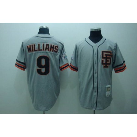 Mitchell and Ness Giants #9 Matt Williams Stitched Grey Throwback MLB Jersey