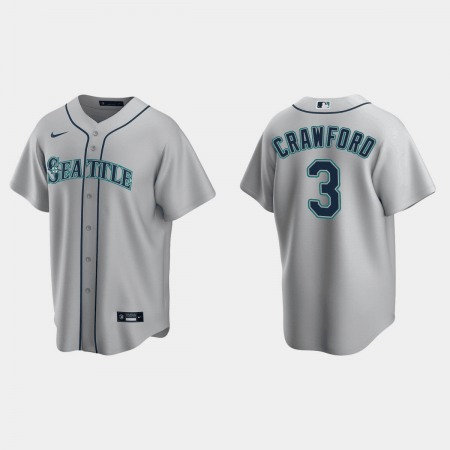 Men's Seattle Mariners #3 J.P. Crawford Grey Cool Base Stitched jersey