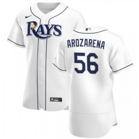 Men's Tampa Bay Rays #56 Randy Arozarena White Flex Base Stitched Jersey