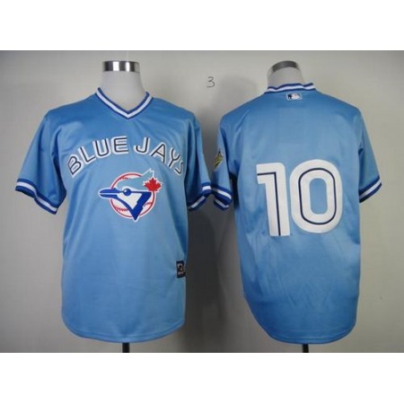 Blue Jays #10 Edwin Encarnacion Blue Stitched MLB Jersey