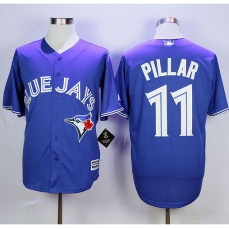 Blue Jays #11 Kevin Pillar Blue New Cool Base Stitched MLB Jersey