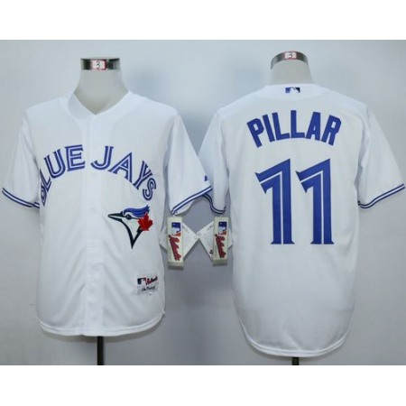 Blue Jays #11 Kevin Pillar White Cool Base Stitched MLB Jersey