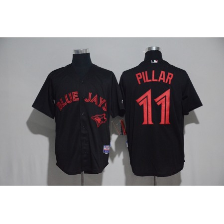 Toronto Blue Jays #11 Kevin Pillar Black Strip Stitched MLB Jersey