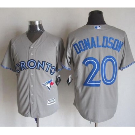 Blue Jays #20 Josh Donaldson Grey New Cool Base Stitched MLB Jersey