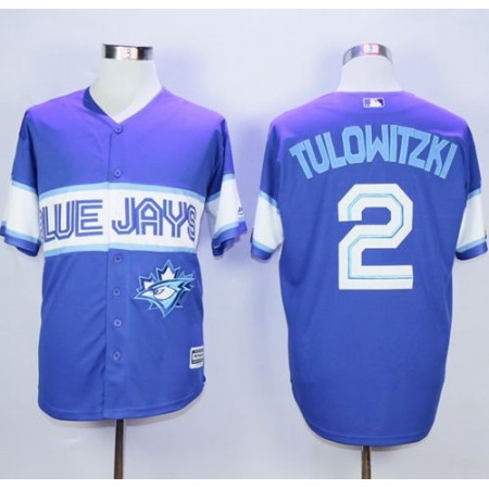 Blue Jays #2 Troy Tulowitzki Blue Exclusive New Cool Base Stitched MLB Jersey