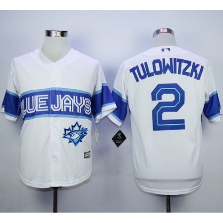 Blue Jays #2 Troy Tulowitzki White Exclusive New Cool Base Stitched MLB Jersey