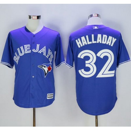 Blue Jays #32 Roy Halladay Blue New Cool Base Stitched MLB Jersey